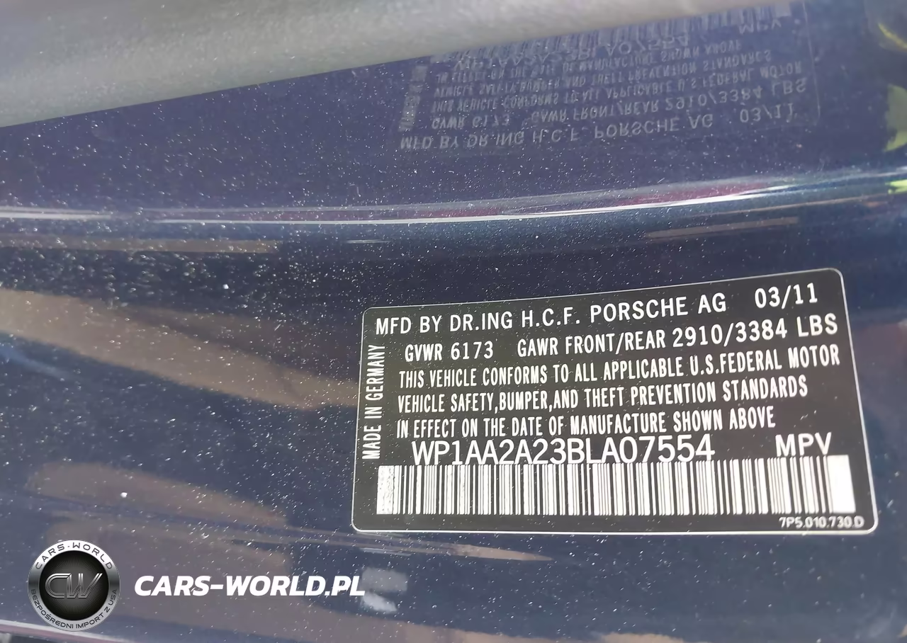 2011 Porsche Cayenne VIN:WP1AA2A23BLA07554 - 9