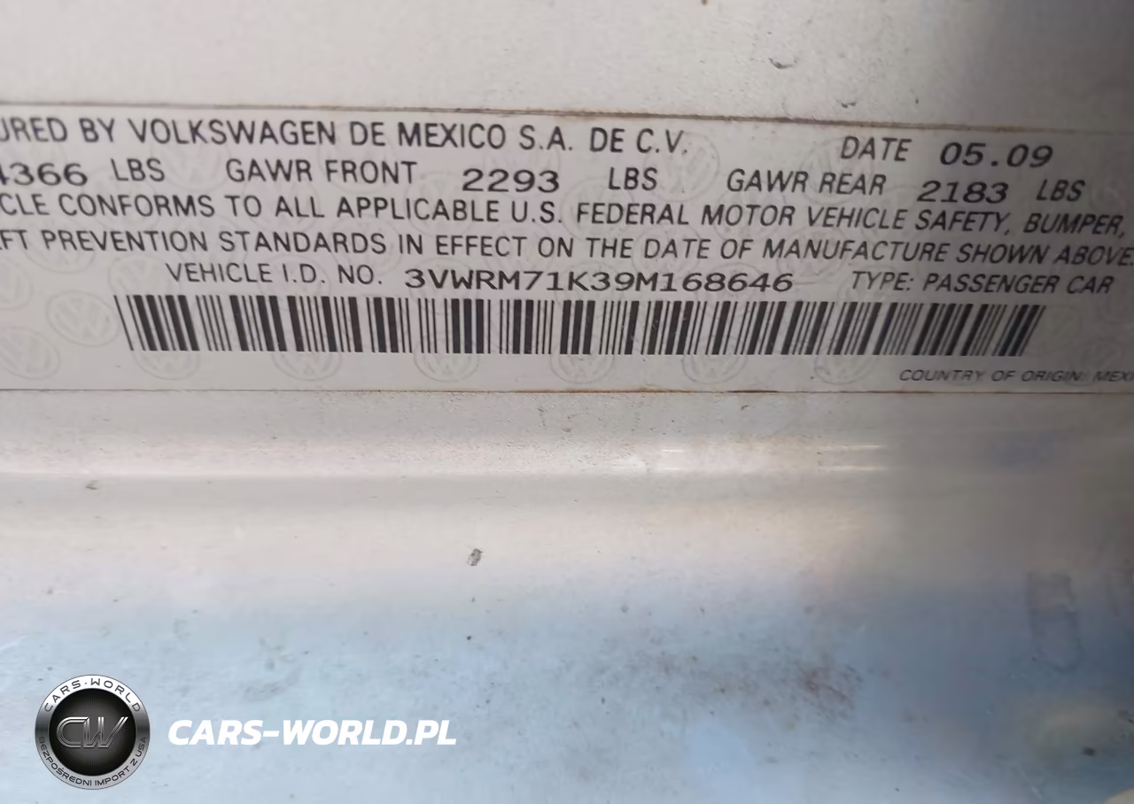 2009 Volkswagen Jetta Se VIN:3VWRM71K39M168646 - 9