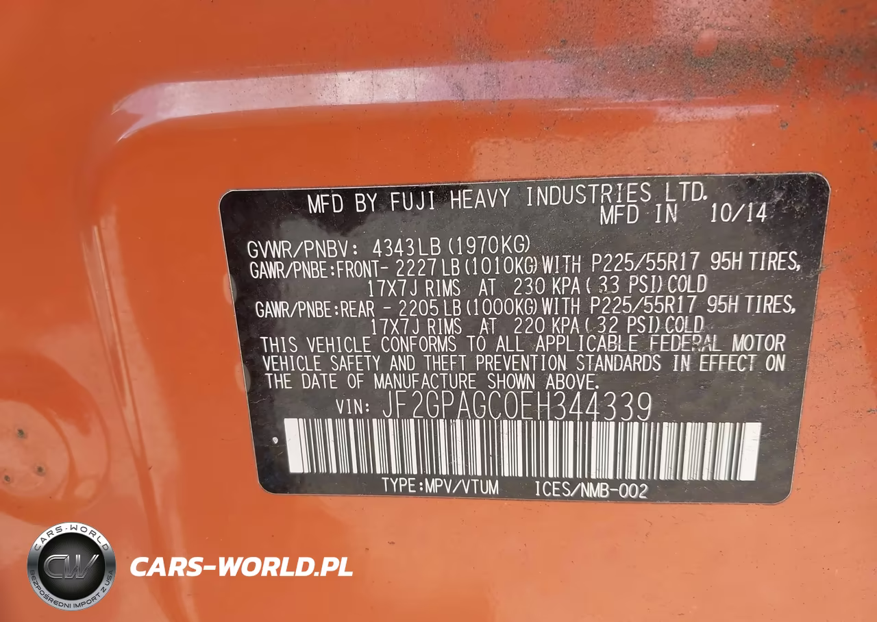 2014 Subaru Xv Crosstrek 2.0I Limited VIN:JF2GPAGC0EH344339 - 9