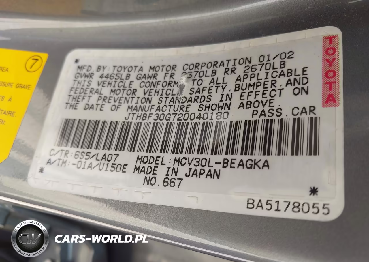 2002 LEXUS ES 300 VIN:JTHBF30G720040180 - 9