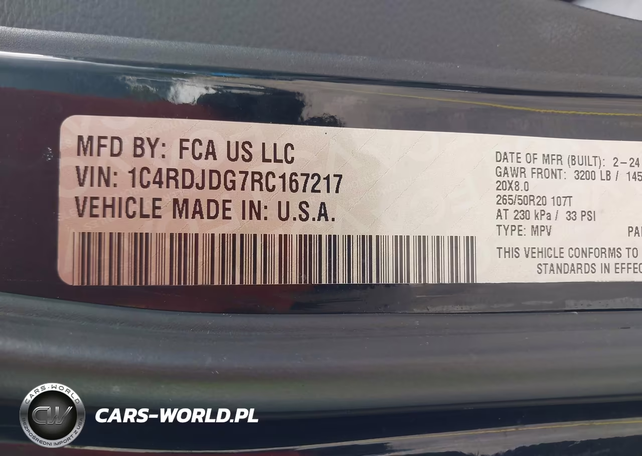 2024 Dodge Durango Gt Plus Awd VIN:1C4RDJDG7RC167217 - 9