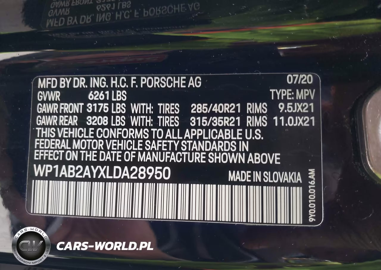 2020 Porsche Cayenne S VIN:WP1AB2AYXLDA28950 - 9