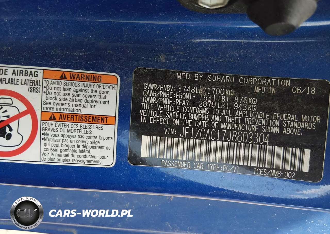 2018 Subaru Brz Limited VIN:JF1ZCAC17J8603304 - 9