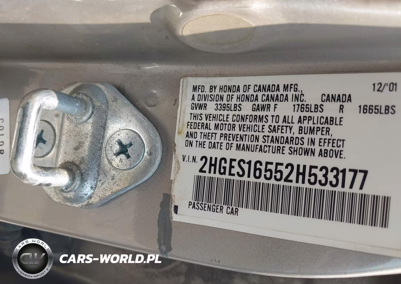 2002 Honda Civic Lx VIN:2HGES16552H533177 - 9