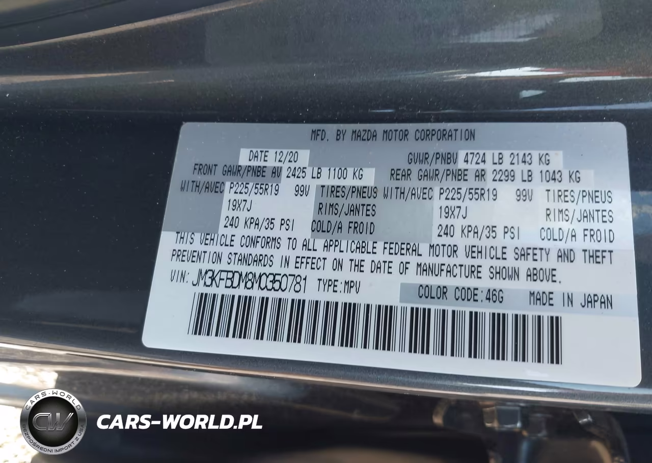 2021 Mazda Cx-5 Grand Touring VIN:JM3KFBDM8M0350781 - 9
