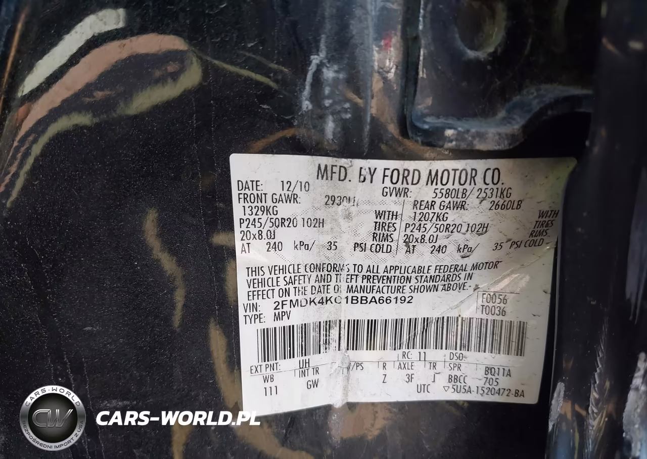 2011 Ford Edge Limited VIN:2FMDK4KC1BBA66192 - 9