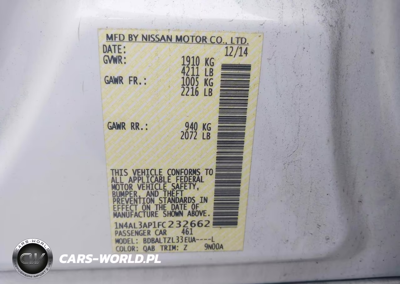 2015 Nissan Altima 2.5 Sl VIN:1N4AL3AP1FC232662 - 9