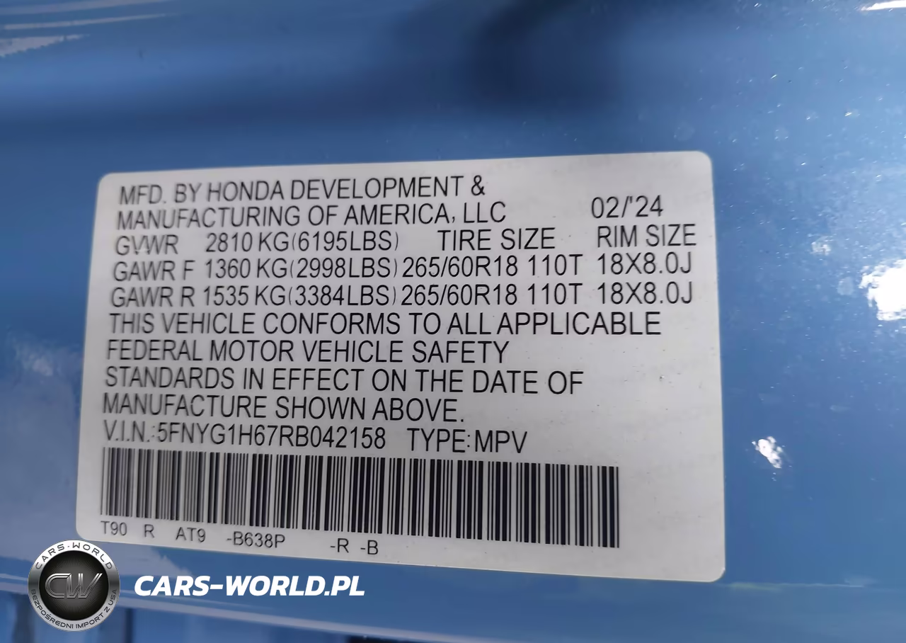 2024 Honda Pilot Trailsport VIN:5FNYG1H67RB042158 - 9