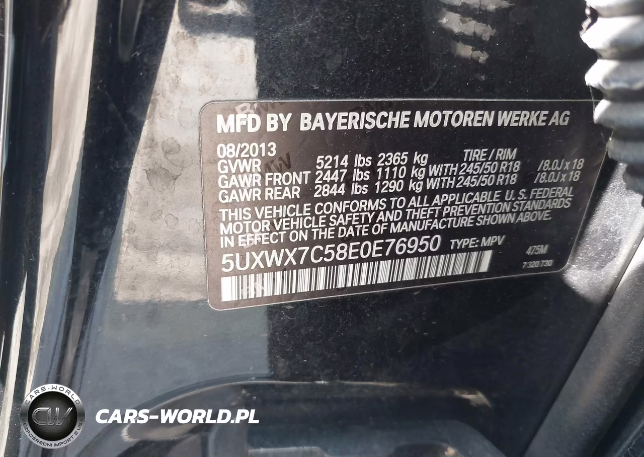 2014 BMW X3 xDrive35I VIN:5UXWX7C58E0E76950 - 9