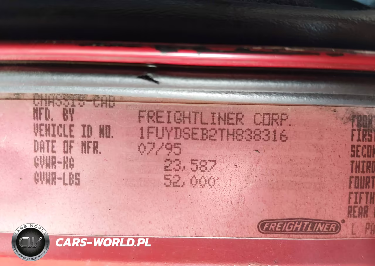 1996 Freightliner Conventional Fld120 VIN:1FUYDSEB2TH838316 - 8