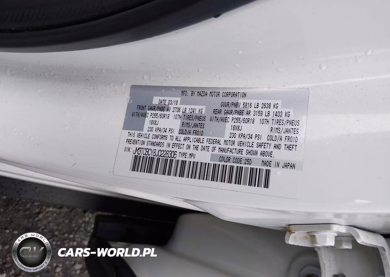 2018 Mazda Cx-9 Touring VIN:JM3TCBCY8J0228306 - 9