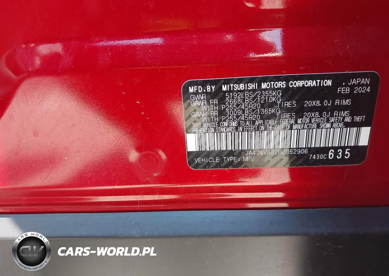2024 Mitsubishi Outlander Se 2.5 S-Awc VIN:JA4J4VA82RZ052906 - 9
