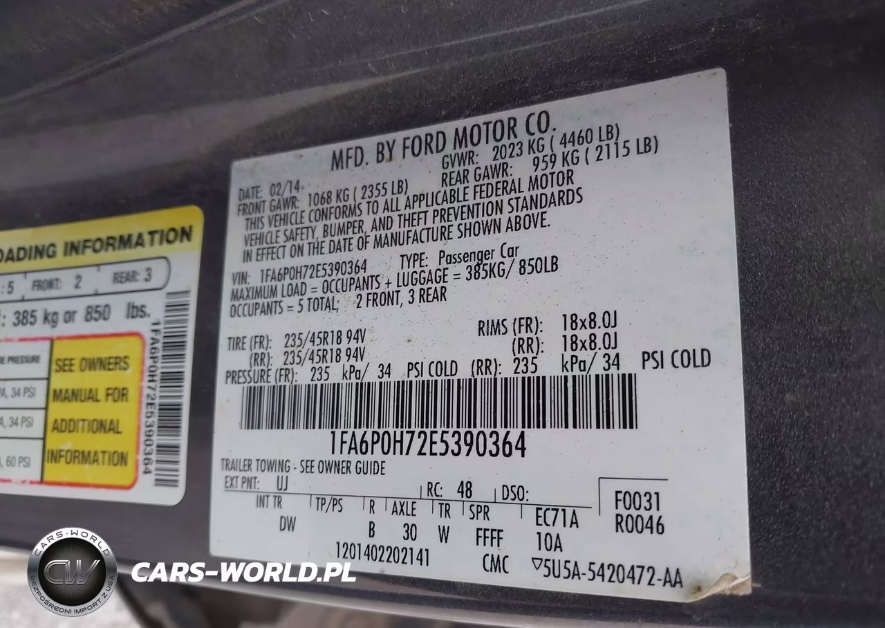 2014 Ford Fusion Se VIN:1FA6P0H72E5390364 - 9