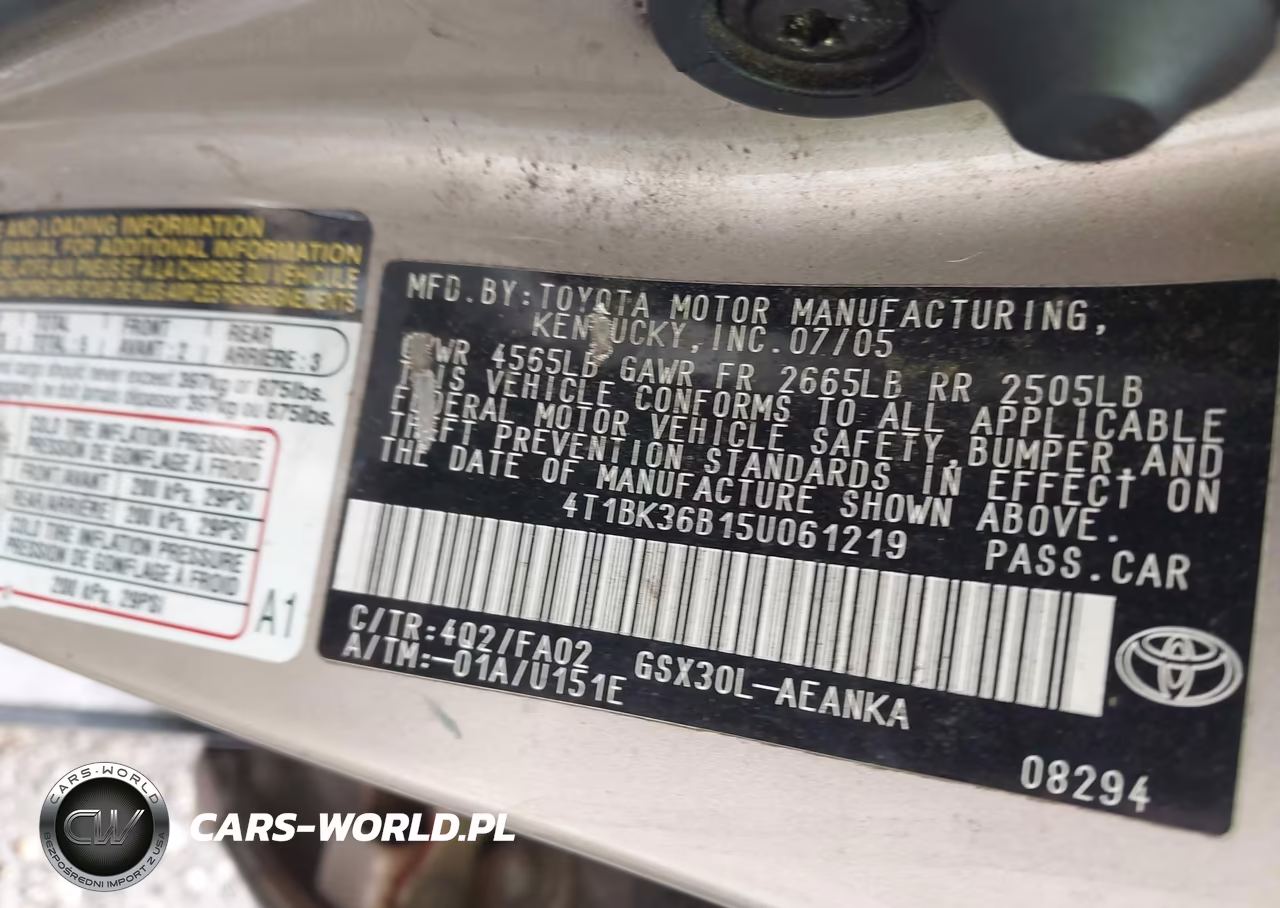 2005 Toyota Avalon Xl VIN:4T1BK36B15U061219 - 9