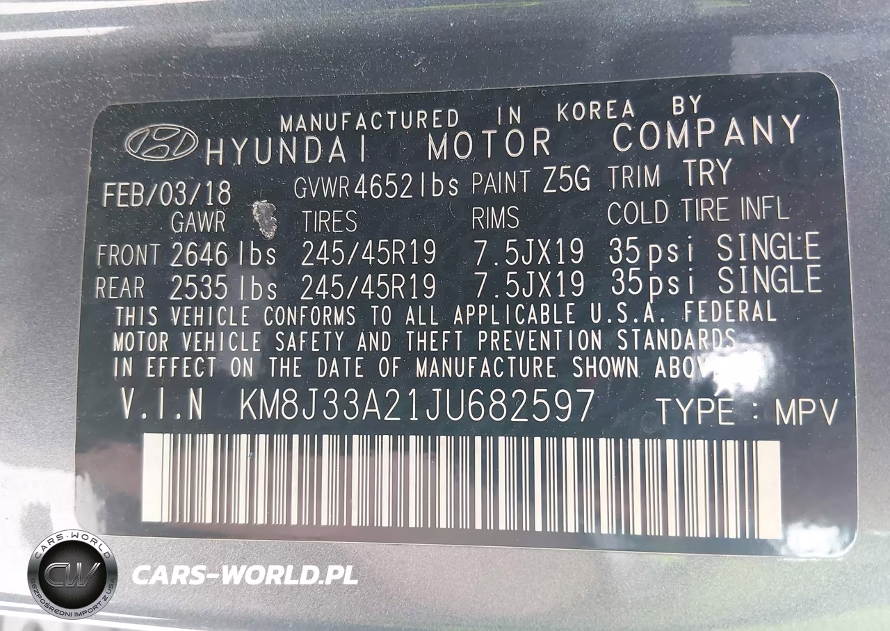 2018 Hyundai Tucson Value VIN:KM8J33A21JU682597 - 9