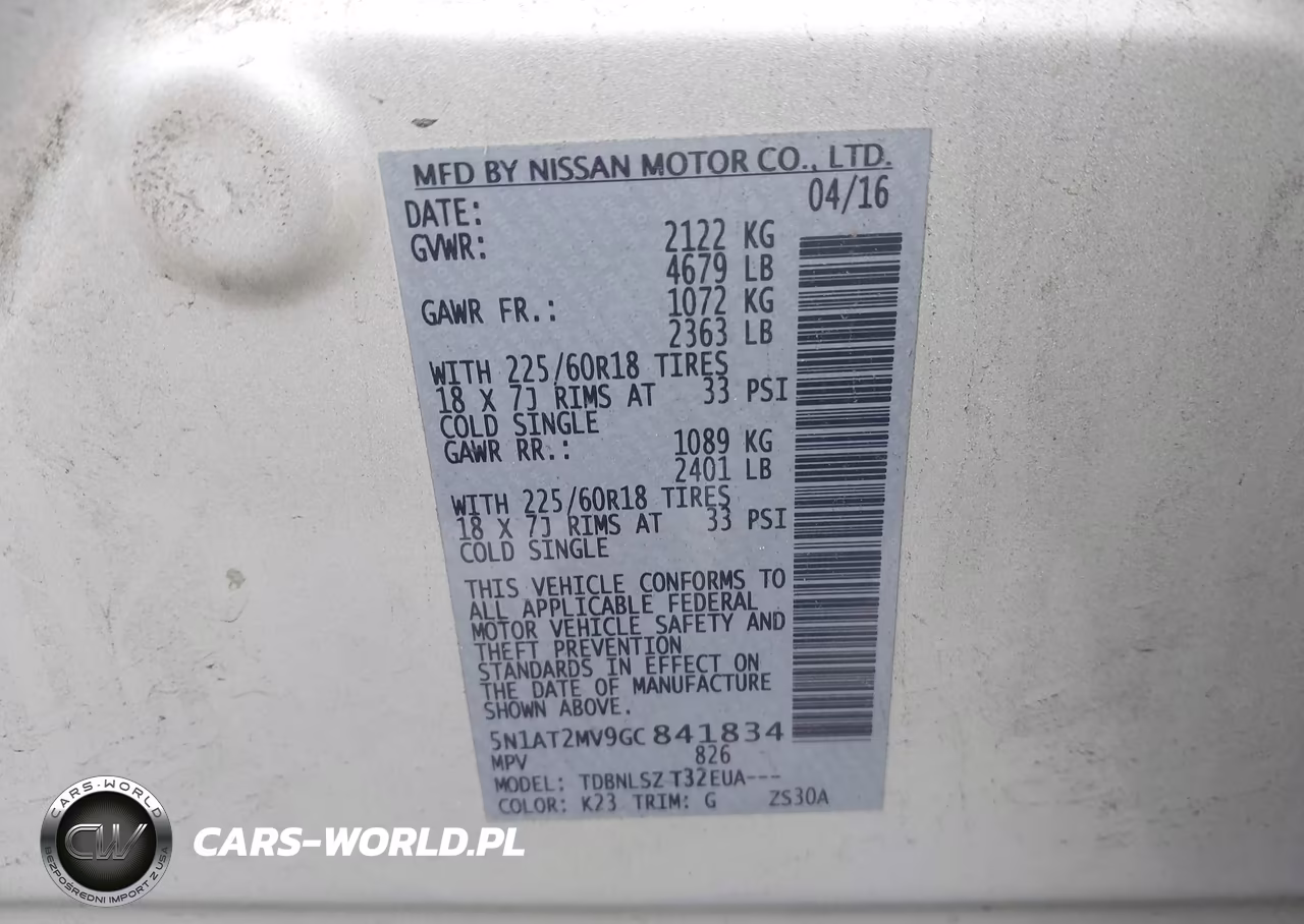 2016 Nissan Rogue Sl VIN:5N1AT2MV9GC841834 - 9