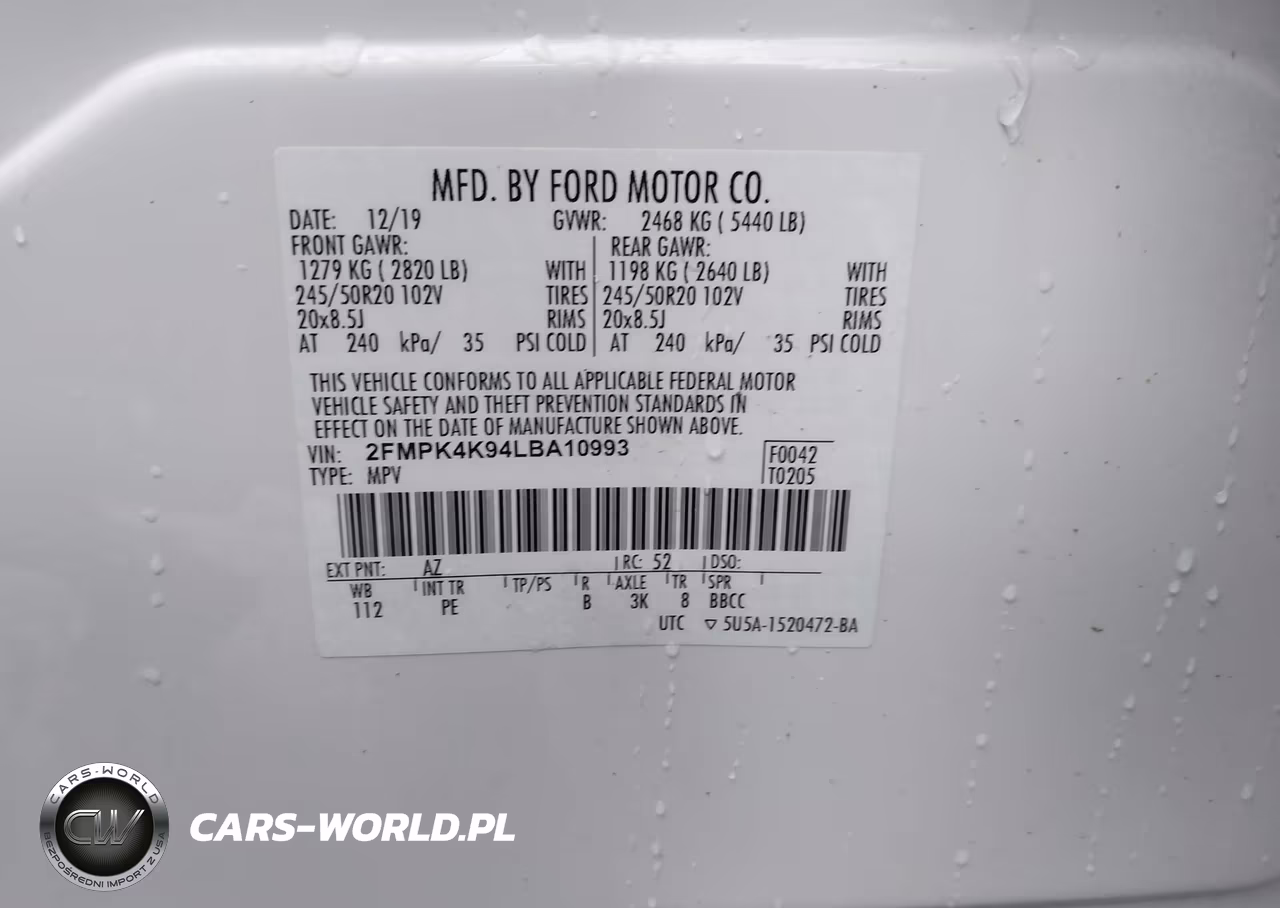2020 Ford Edge Titanium VIN:2FMPK4K94LBA10993 - 9