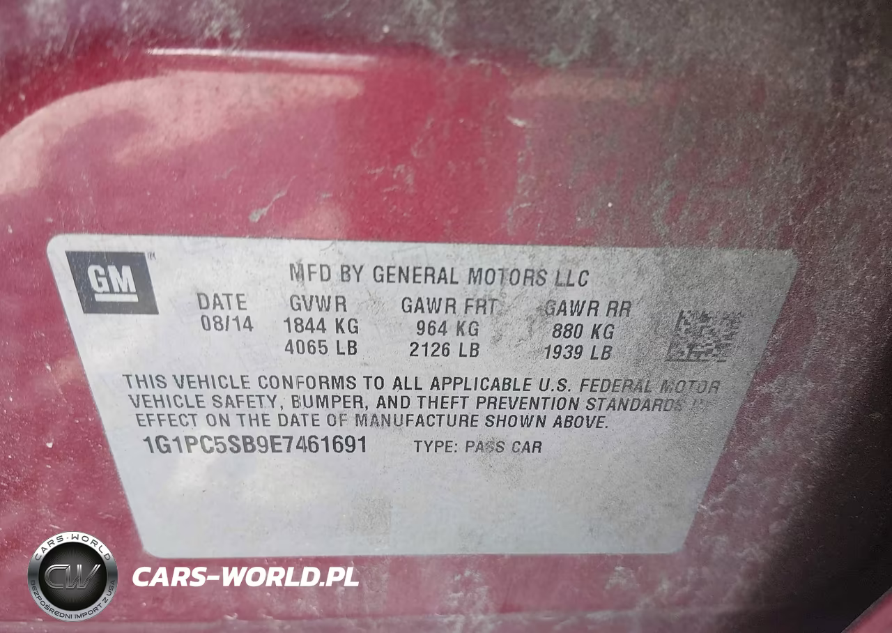 2014 Chevrolet Cruze 1Lt Auto VIN:1G1PC5SB9E7461691 - 9
