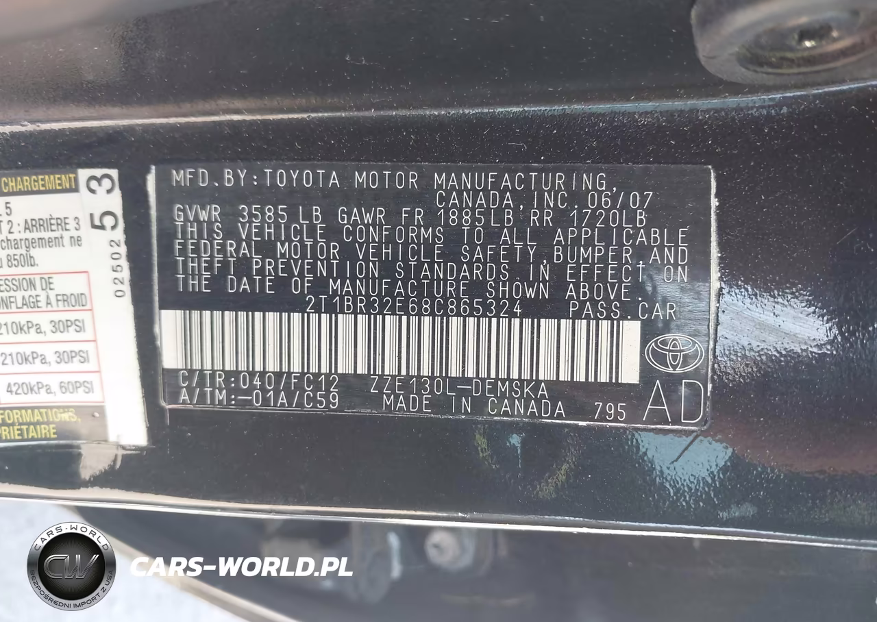 2008 Toyota Corolla S VIN:2T1BR32E68C865324 - 9