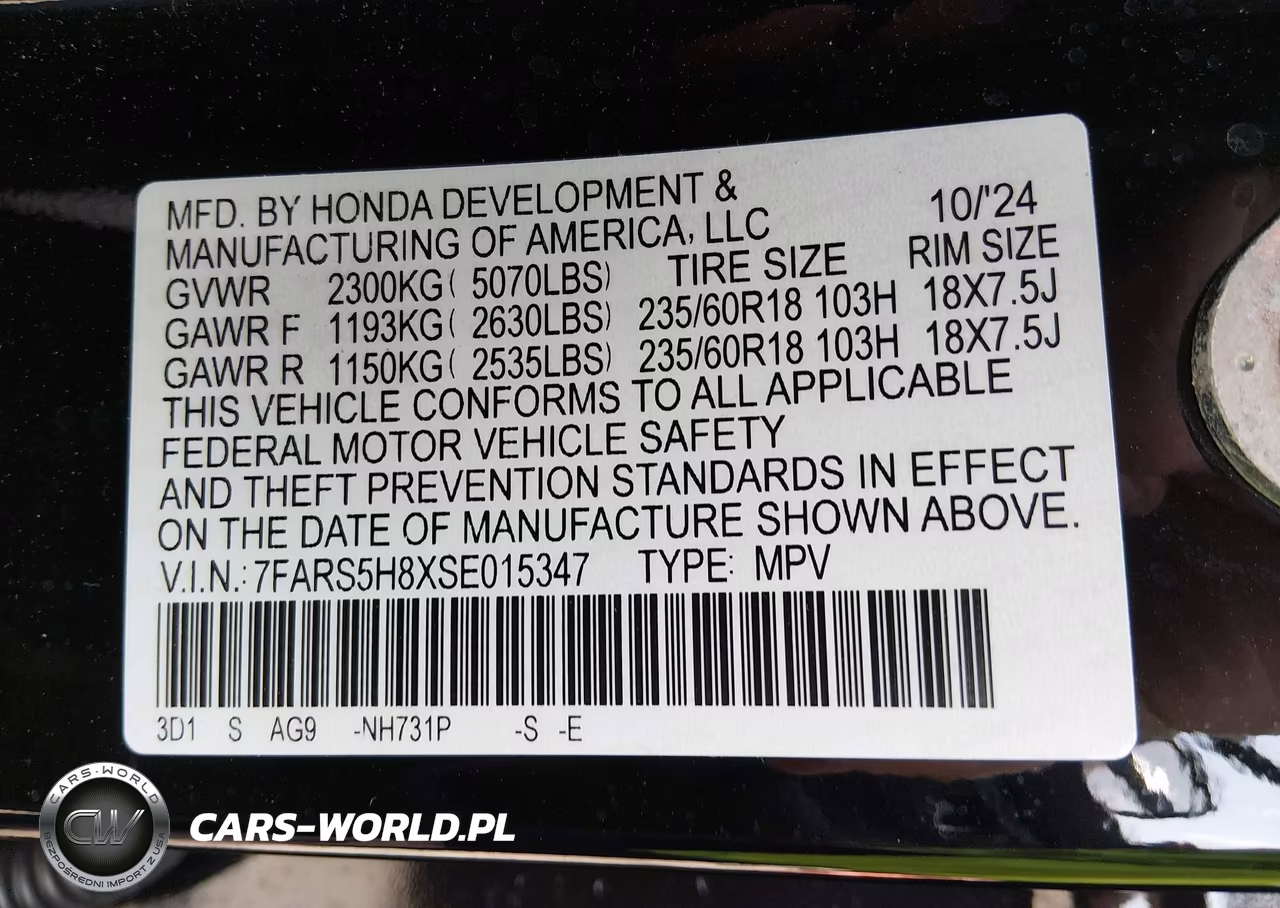 2025 Honda Cr-V Hybrid Sport-L VIN:7FARS5H8XSE015347 - 9