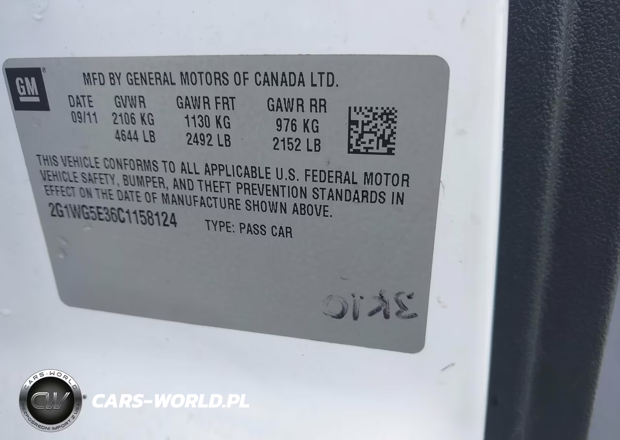 2012 Chevrolet Impala Lt VIN:2G1WG5E36C1158124 - 9