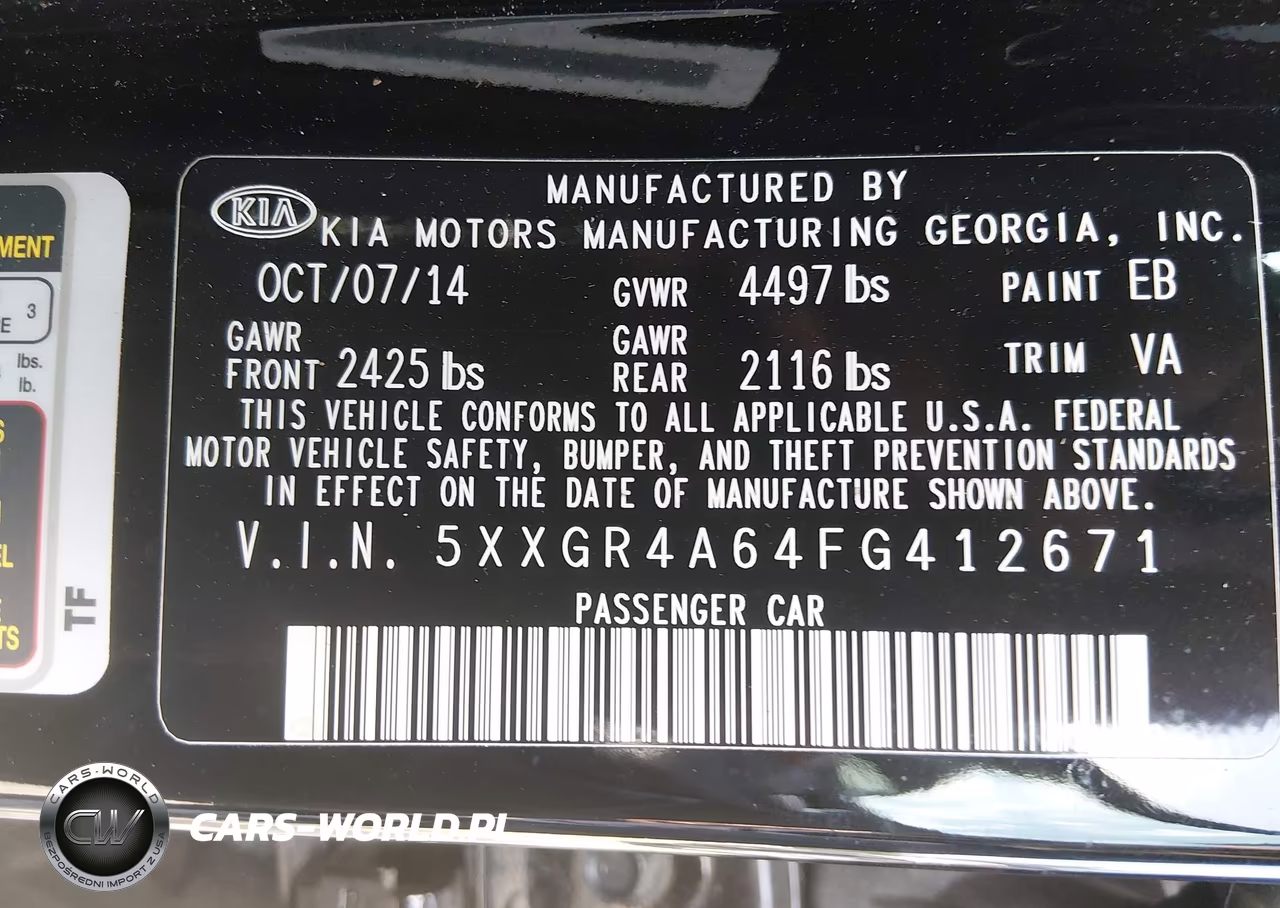 2015 Kia Optima Sx Turbo VIN:5XXGR4A64FG412671 - 9