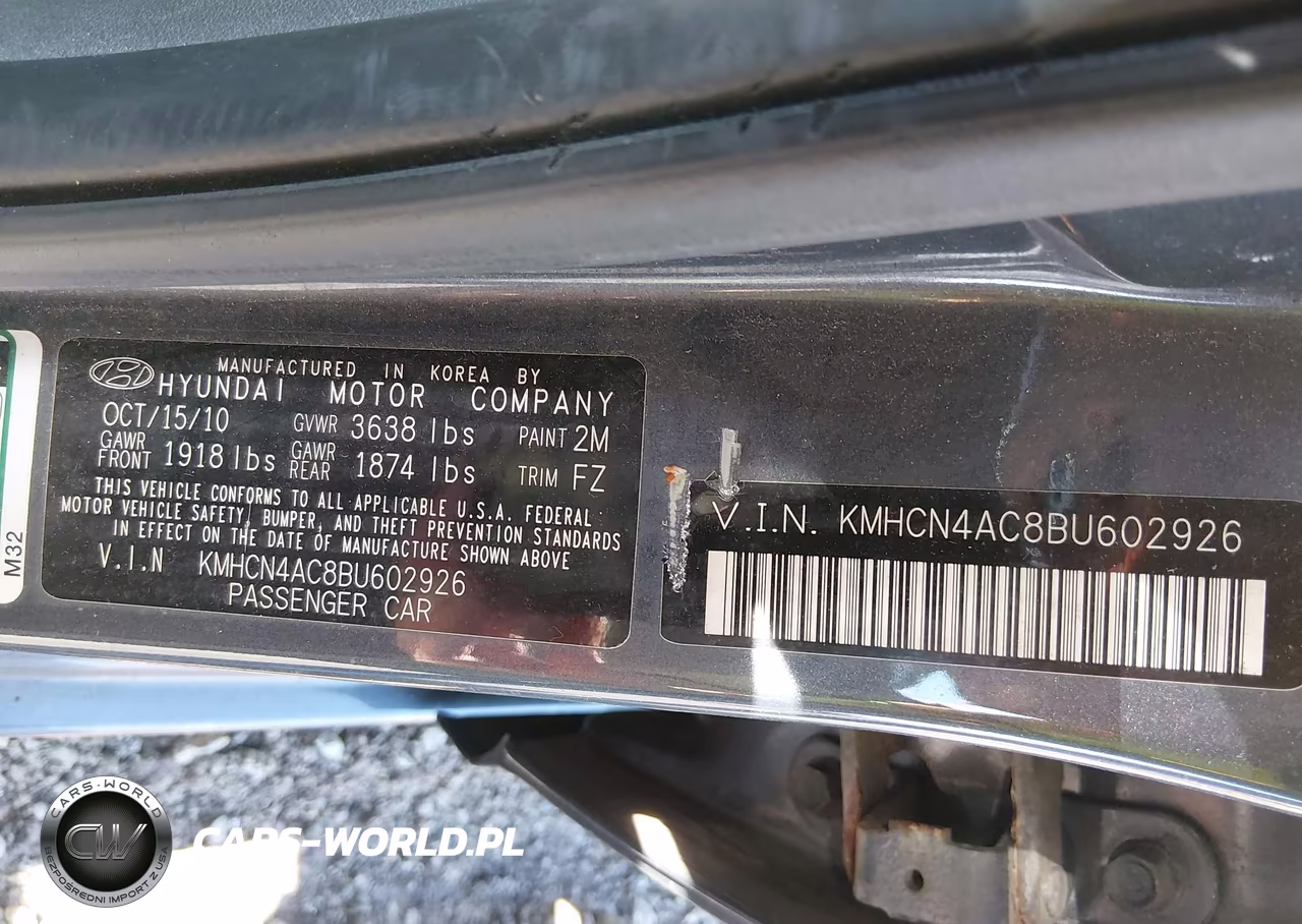 2011 Hyundai Accent Gls VIN:KMHCN4AC8BU602926 - 9