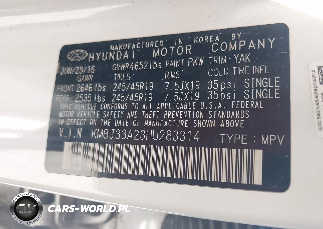 2017 Hyundai Tucson Limited VIN:KM8J33A23HU283314 - 9