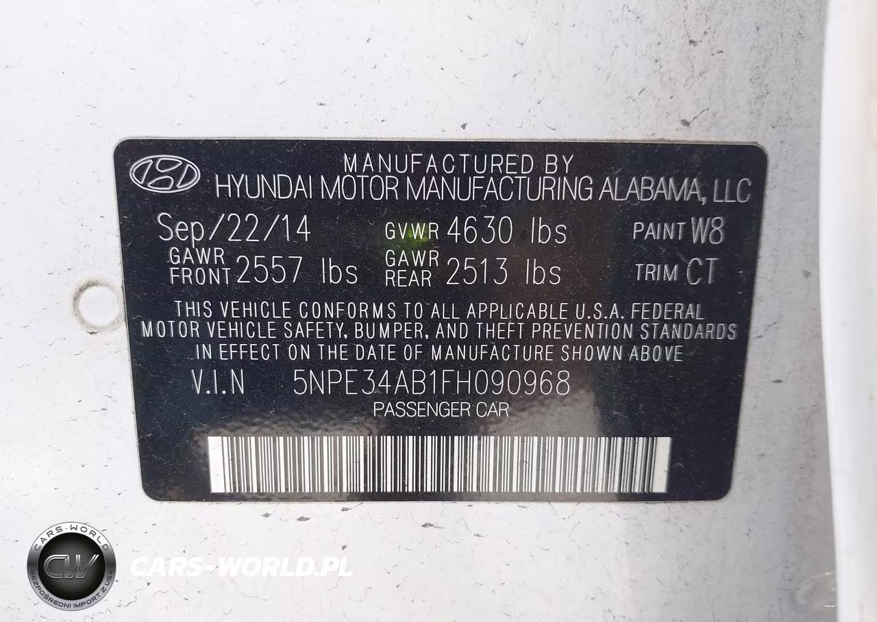 2015 Hyundai Sonata Sport 2.0T VIN:5NPE34AB1FH090968 - 9