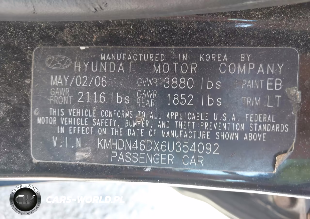 2006 Hyundai Elantra Gls-Limited VIN:KMHDN46DX6U354092 - 9