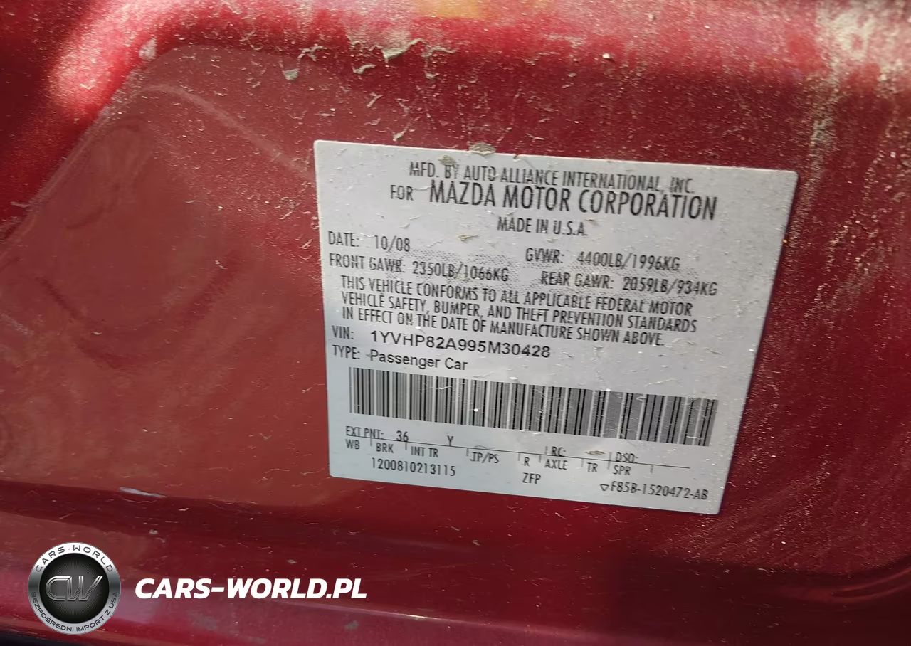 2009 Mazda Mazda6 I Touring VIN:1YVHP82A995M30428 - 9