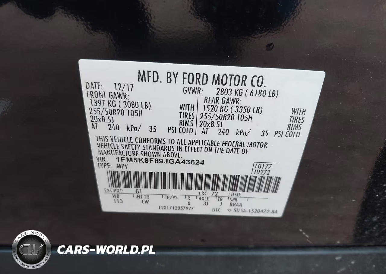 2018 Ford Explorer Limited VIN:1FM5K8F89JGA43624 - 9