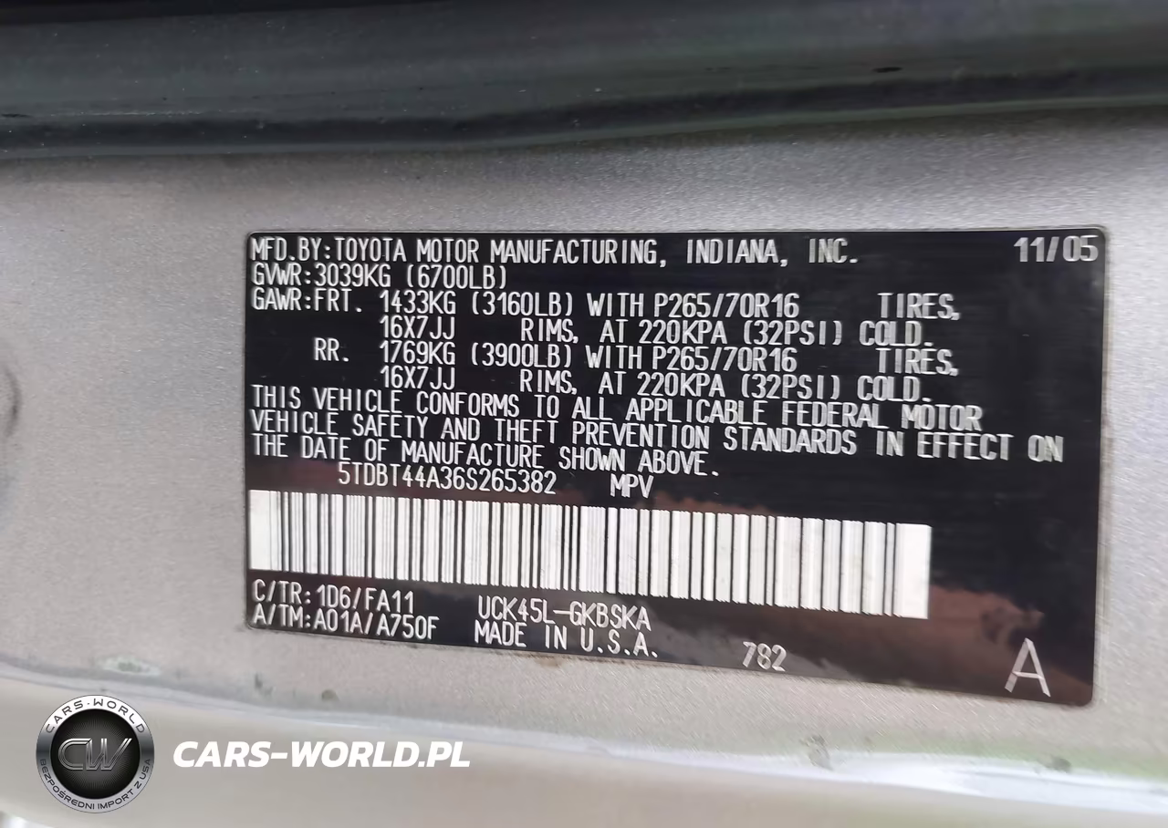 2006 Toyota Sequoia Sr5 V8 VIN:5TDBT44A36S265382 - 9