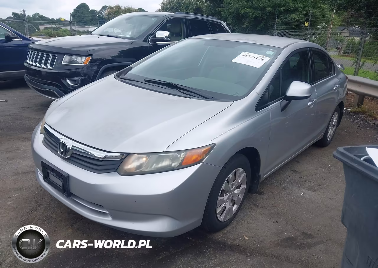 2012 Honda Civic Lx VIN:2HGFB2F5XCH301315 - 2