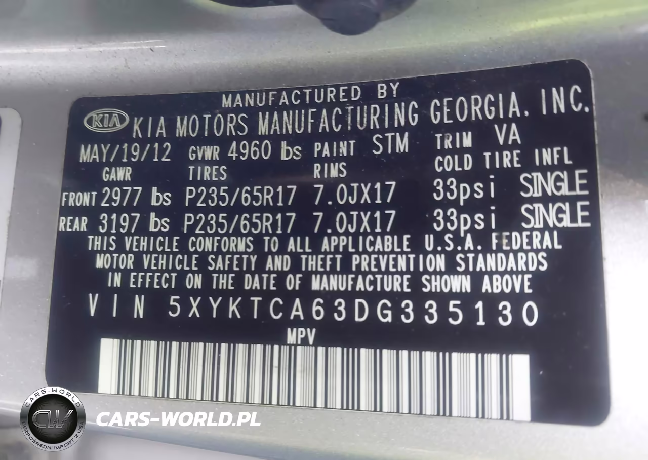 2013 Kia Sorento Lx VIN:5XYKTCA63DG335130 - 9