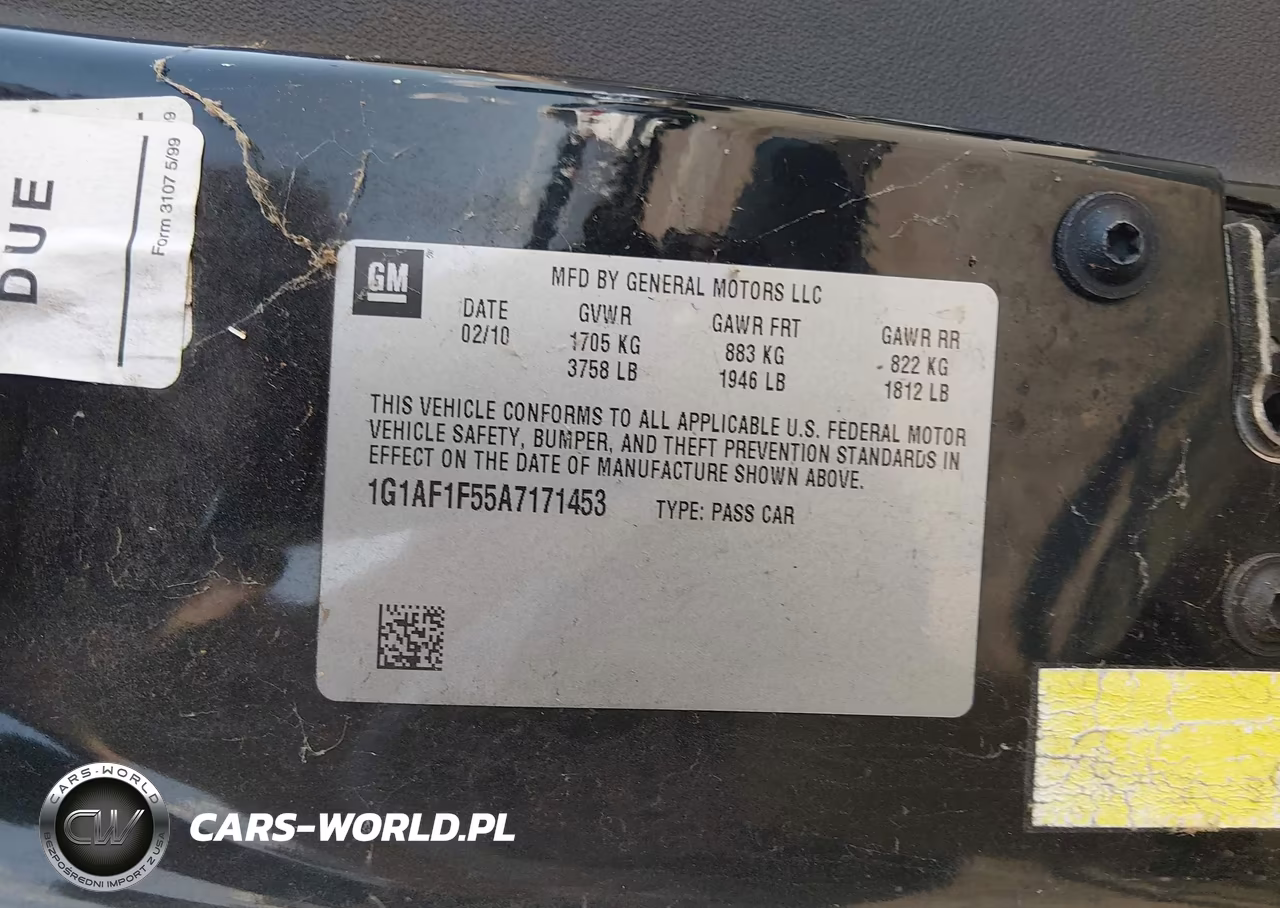 2010 Chevrolet Cobalt Lt VIN:1G1AF1F55A7171453 - 9