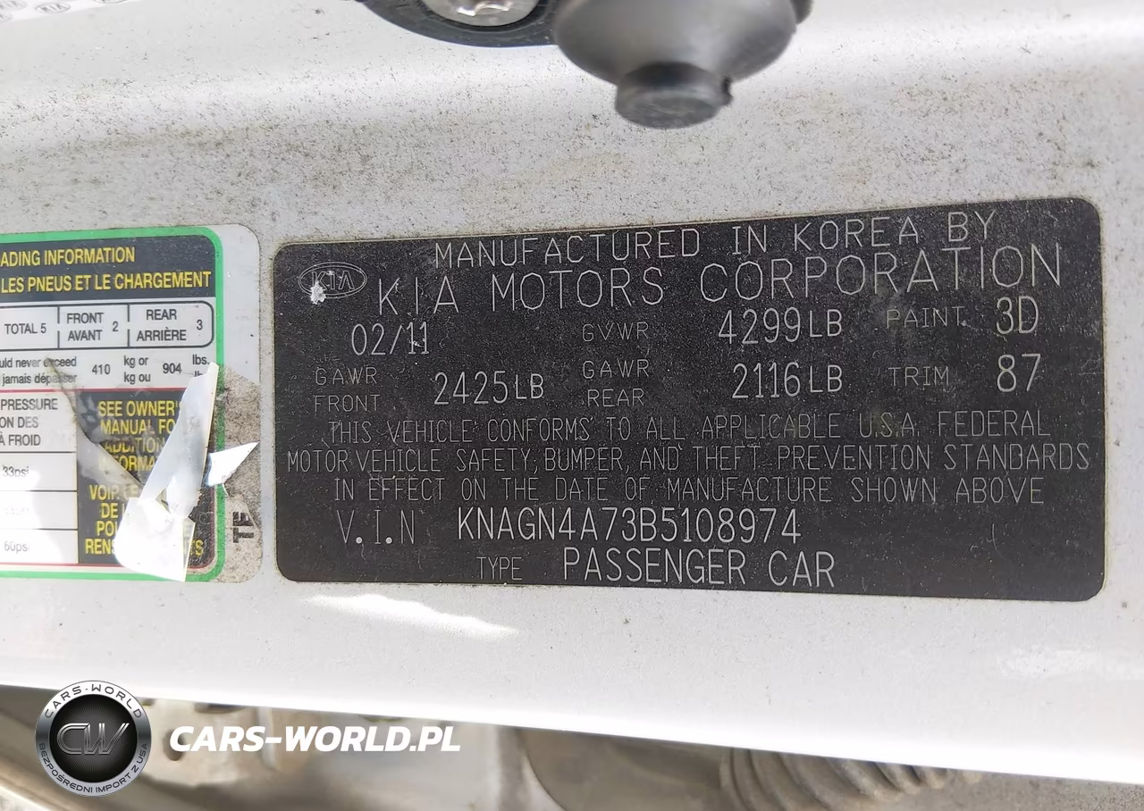 2011 Kia Optima Ex VIN:KNAGN4A73B5108974 - 9
