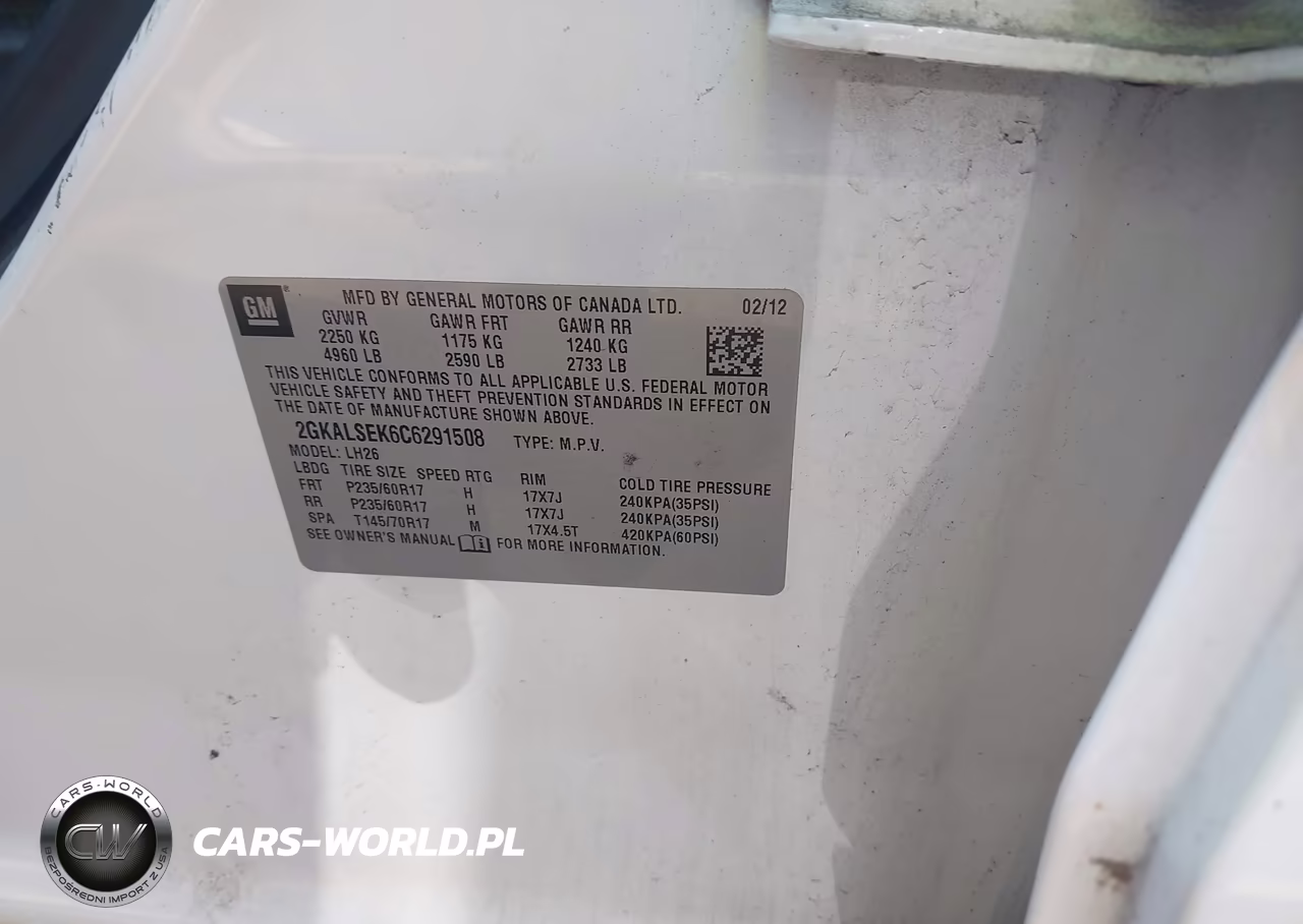 2012 GMC Terrain Sle-2 VIN:2GKALSEK6C6291508 - 9