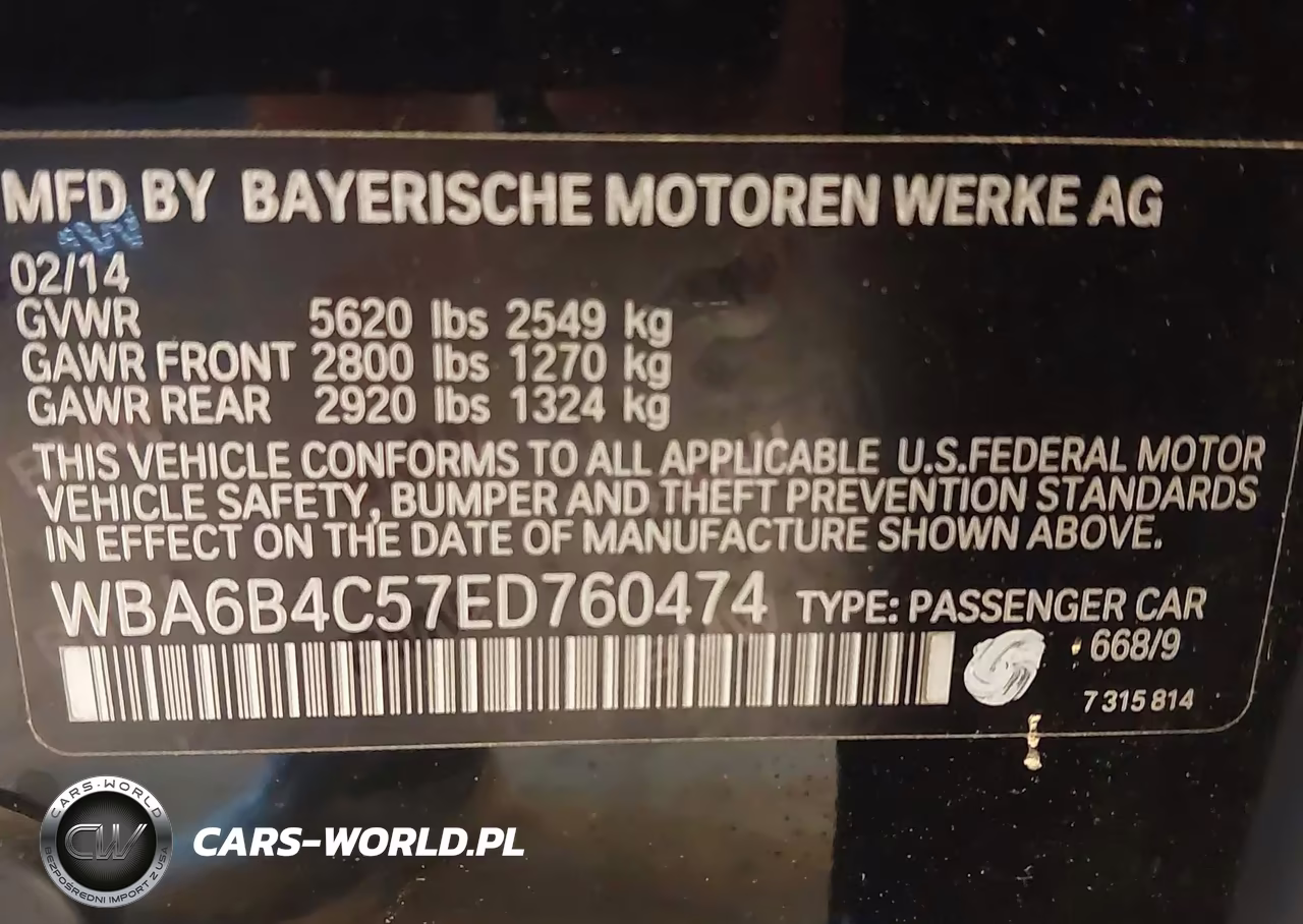 2014 BMW 650I Gran Coupe xDrive VIN:WBA6B4C57ED760474 - 9