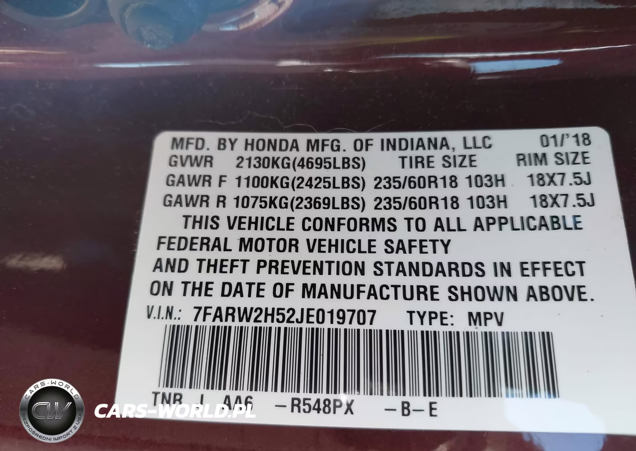 2018 Honda Cr-V Ex VIN:7FARW2H52JE019707 - 9