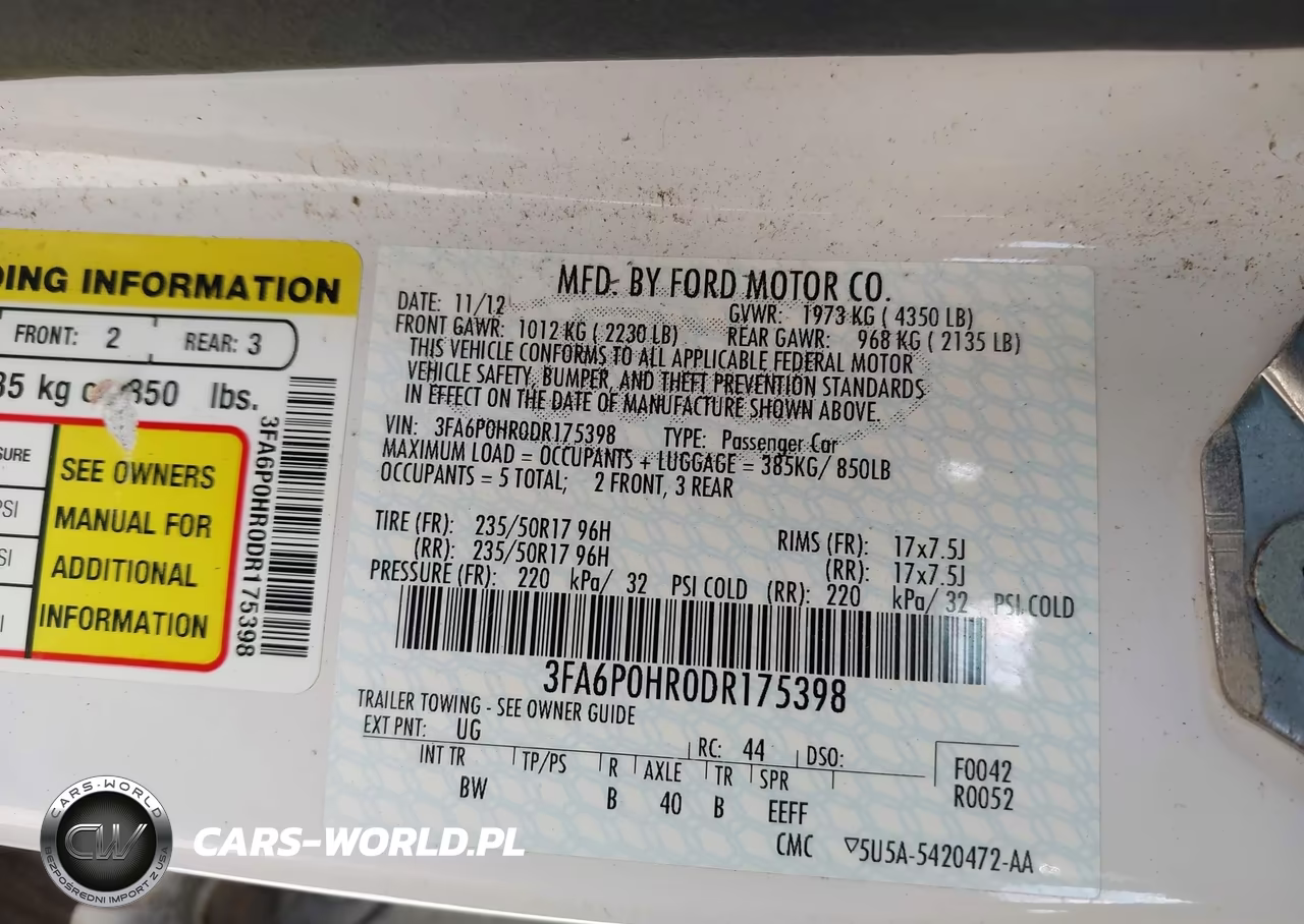 2013 Ford Fusion Se VIN:3FA6P0HR0DR175398 - 9
