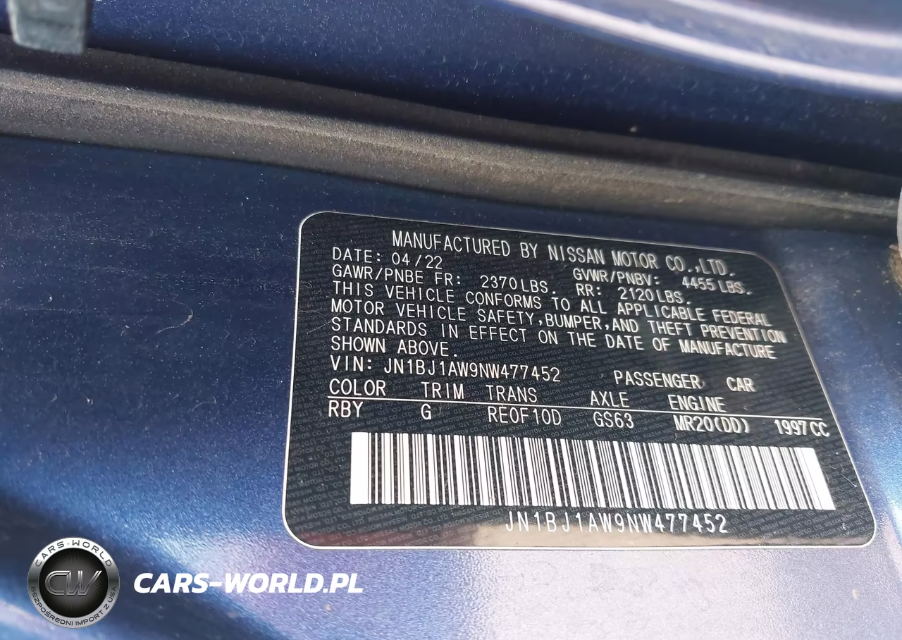 2022 Nissan Rogue Sport S Awd Xtronic Cvt VIN:JN1BJ1AW9NW477452 - 9