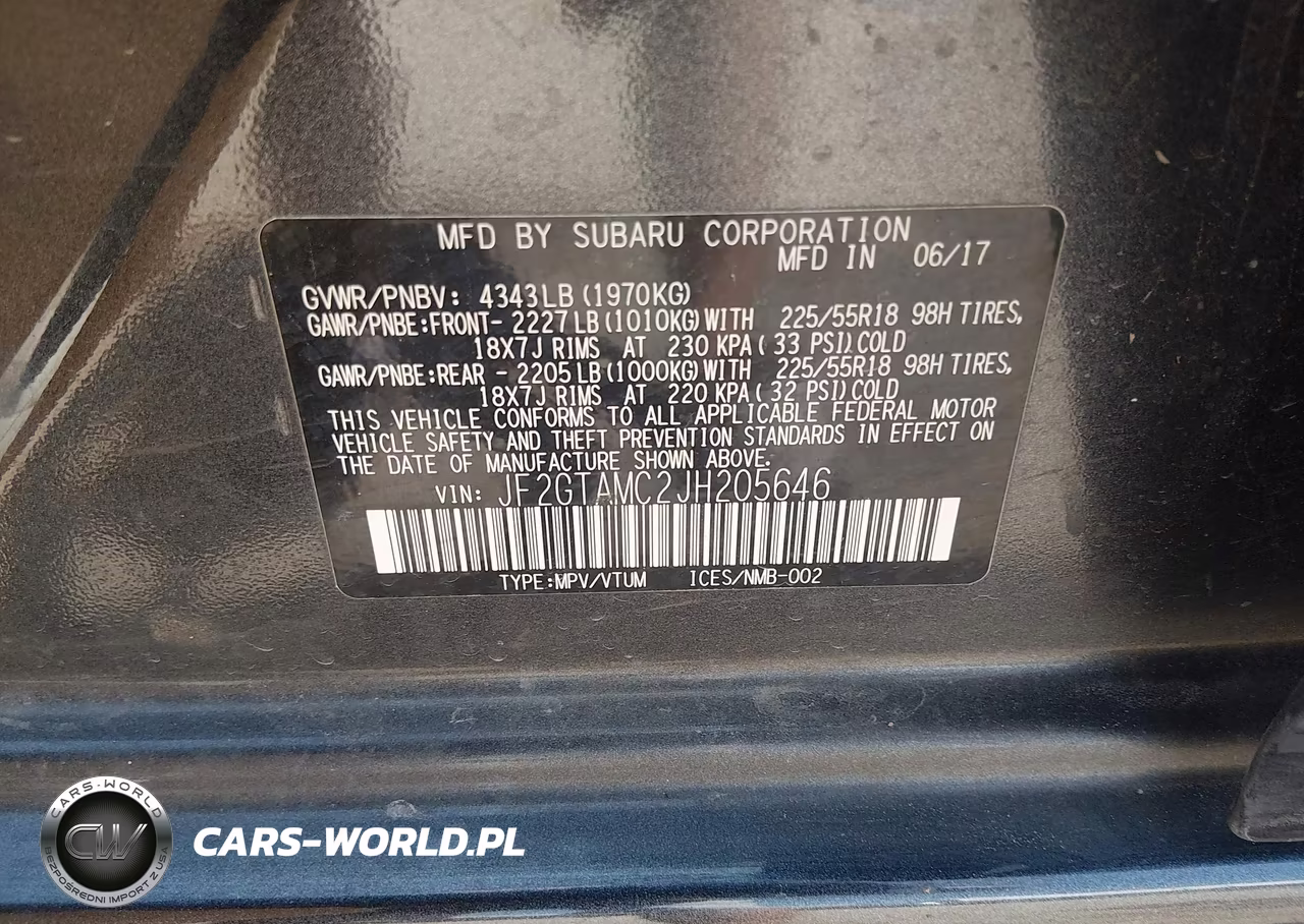 2018 Subaru Crosstrek 2.0I Limited VIN:JF2GTAMC2JH205646 - 9