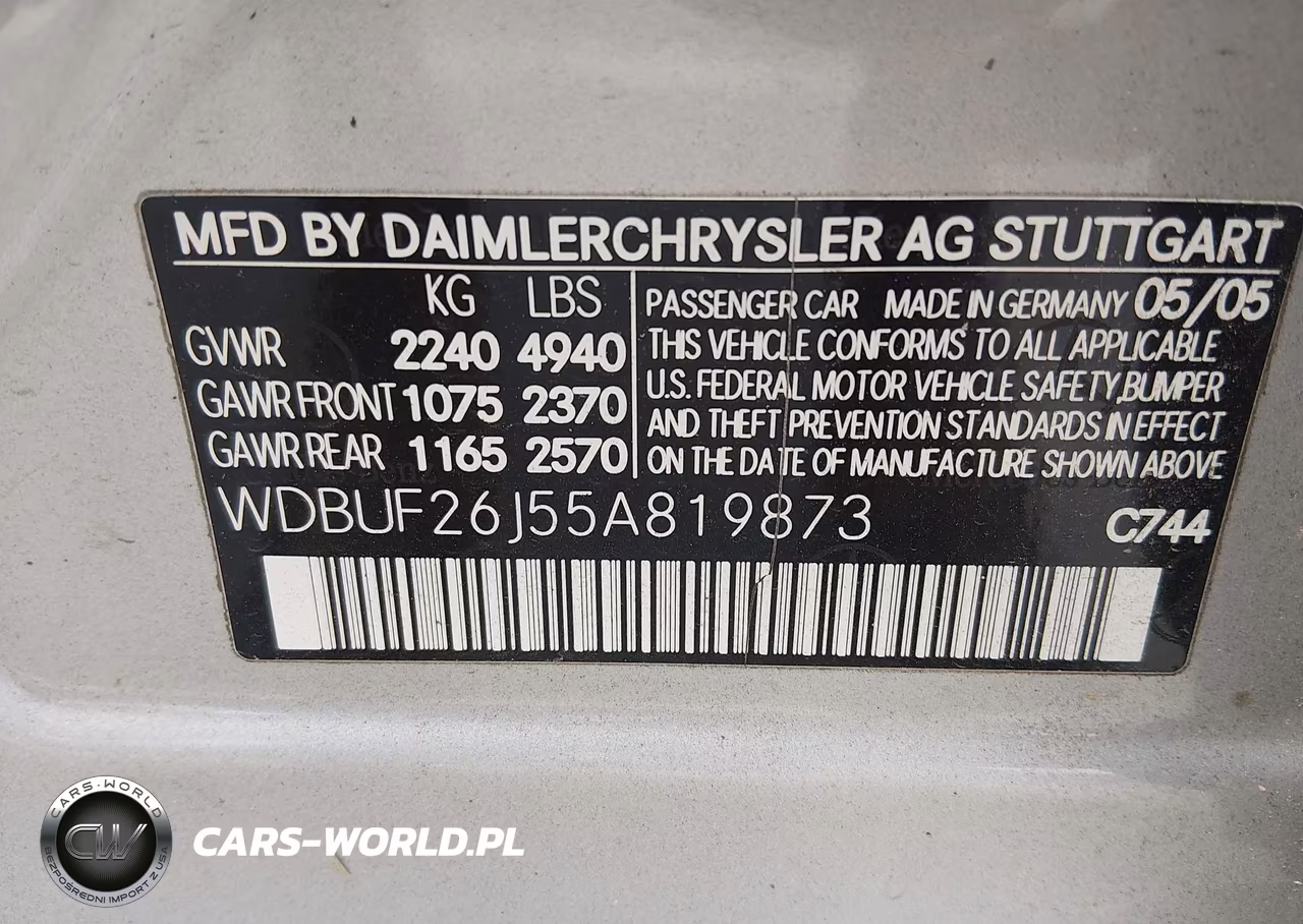 2005 Mercedes-Benz E 320 Cdi VIN:WDBUF26J55A819873 - 9