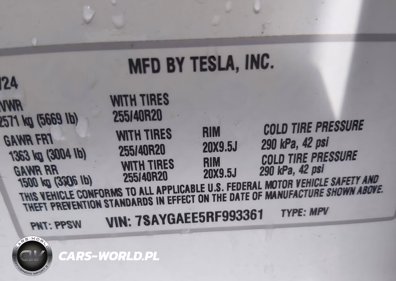 2024 Tesla Model Y Long Range Dual Motor All-Wheel Drive VIN:7SAYGAEE5RF993361 - 9