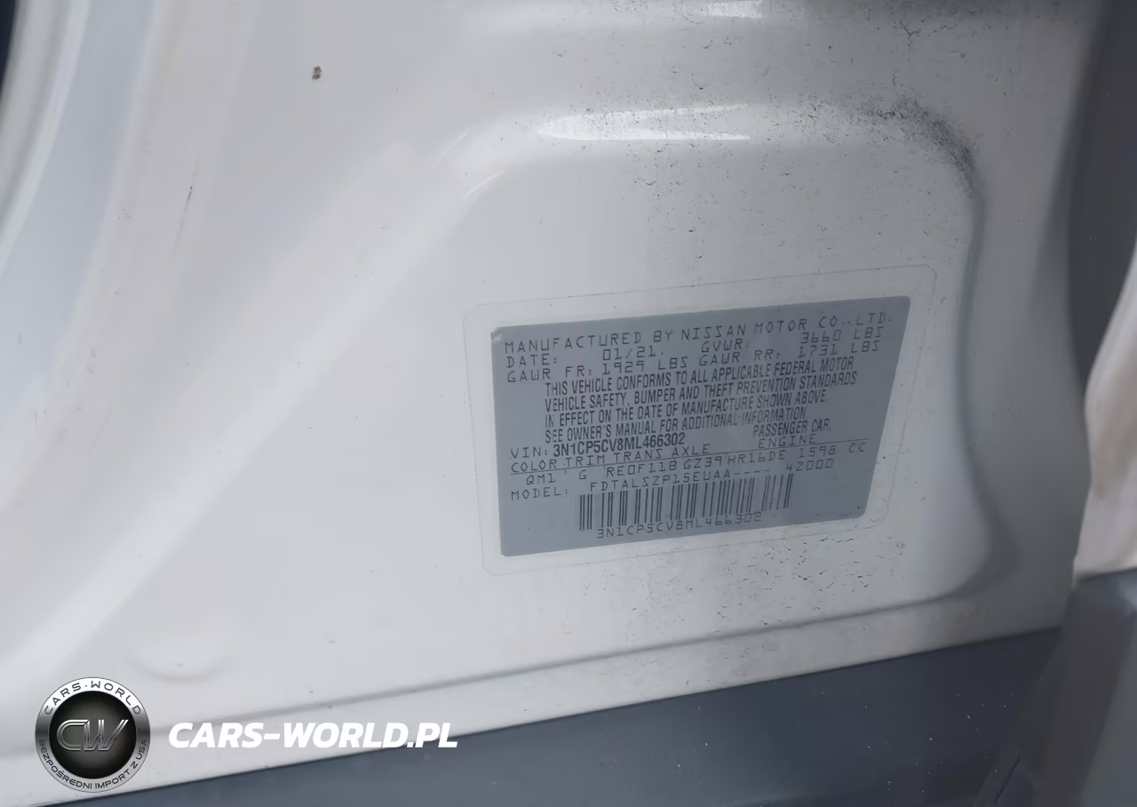 2021 Nissan Kicks Sv Xtronic Cvt VIN:3N1CP5CV8ML466302 - 9