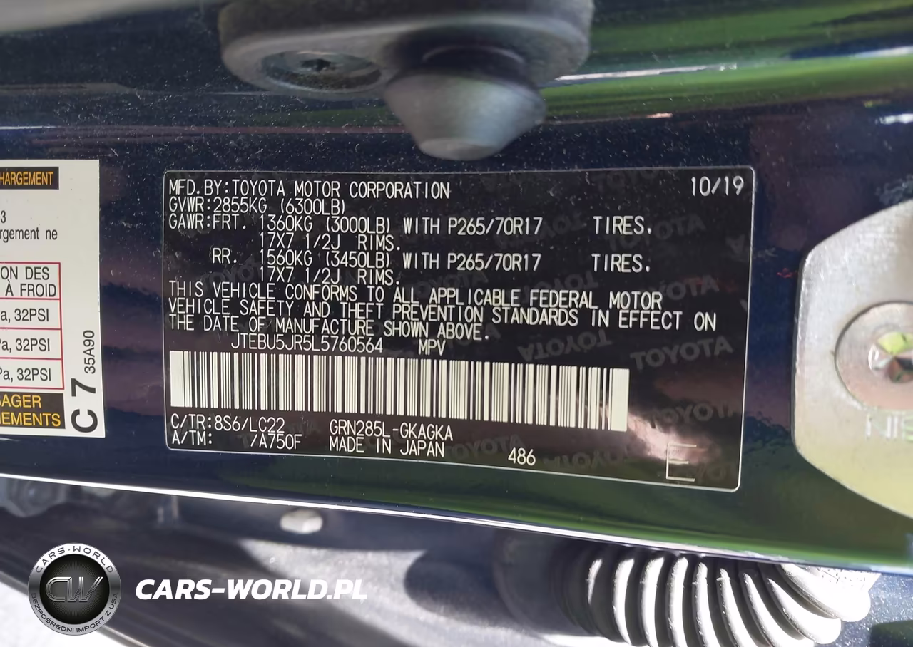 2020 Toyota 4Runner Trd Off Road Premium VIN:JTEBU5JR5L5760564 - 9