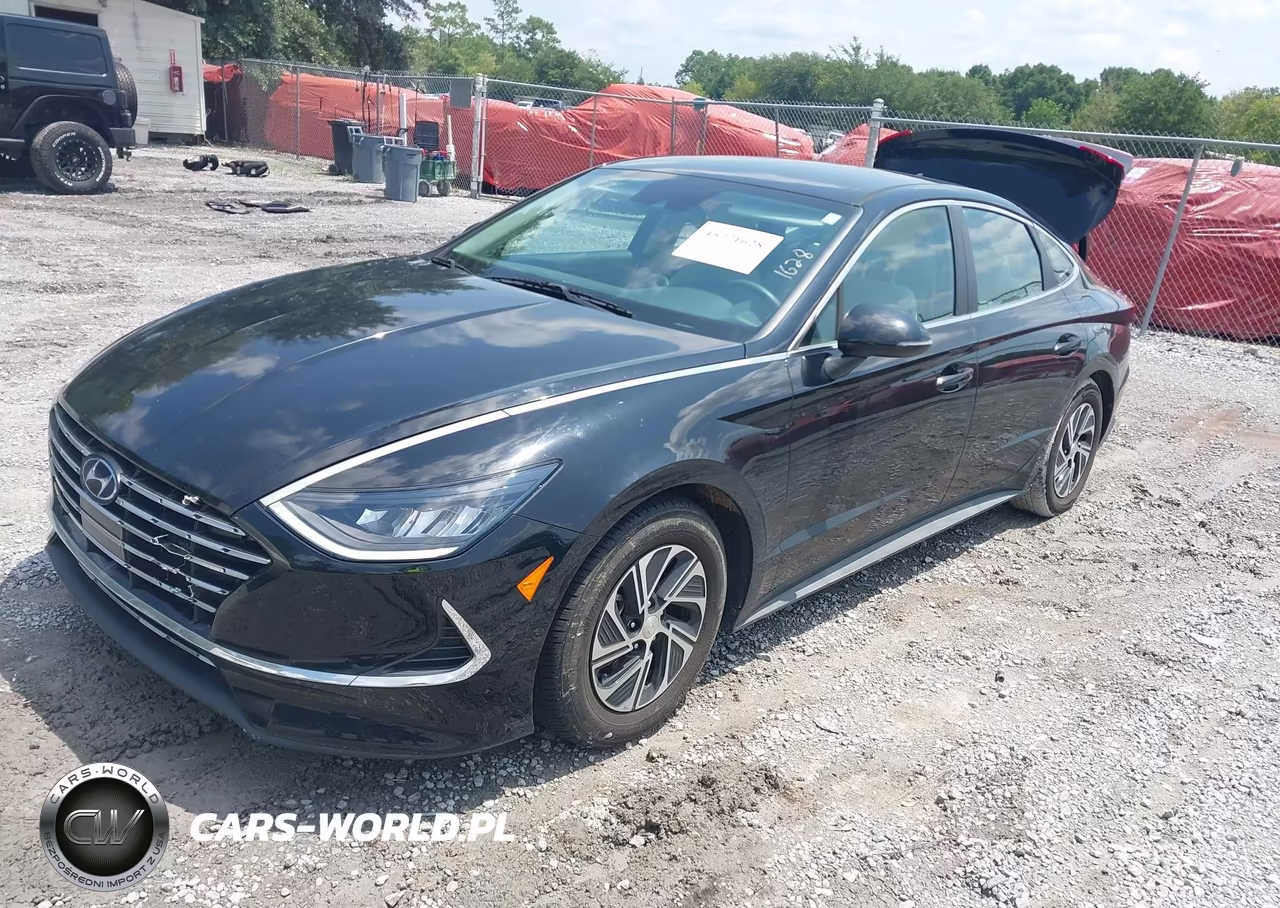 2021 Hyundai Sonata Blue VIN:KMHL24JJXMA030110 - 2