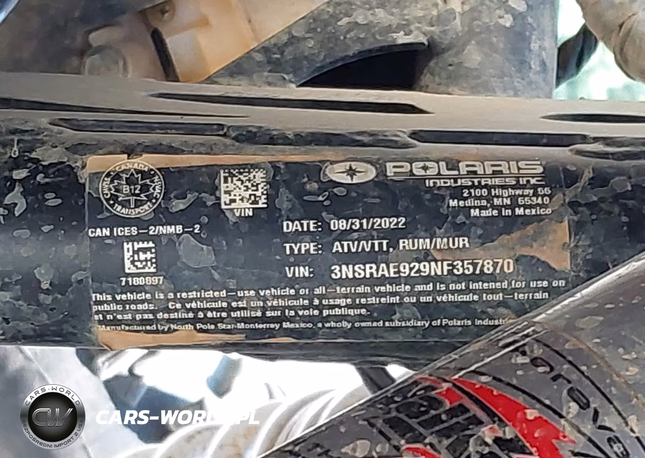 2022 Polaris Rzr Pro Xp Sport VIN:3NSRAE929NF357870 - 10