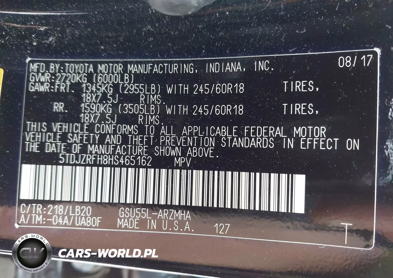 2017 Toyota Highlander Xle VIN:5TDJZRFH8HS465162 - 9